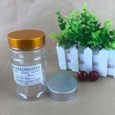 Snack Food Sealed Plastic Cylinder Packaging PET Jar Silver Aluminum Lid