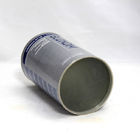 Custom Grey Paper Composite Cans with Aluminium Foil and PE Clear Cap for Powder Tea Dried Fruits Packaging