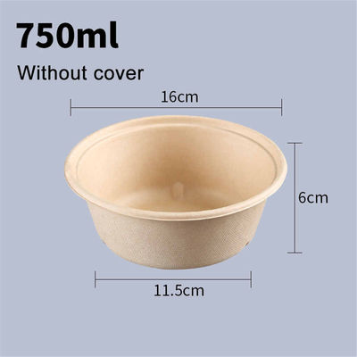 Circular Disposable Food Takeaway Box Paper Pulp Lunch Box Degradable