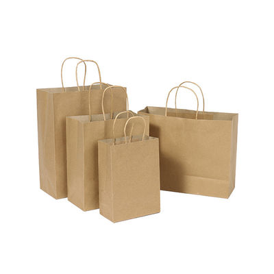 Customized Size Printing Logo Kraft Paper Packaging Bag Biodegradable Recycled