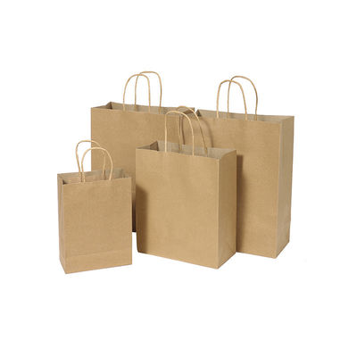 Customized Size Printing Logo Kraft Paper Packaging Bag Biodegradable Recycled