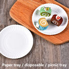 Microwavable Biodegradable Round Plate Disposable Paper Plates For Party Fast Food