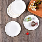 Microwavable Biodegradable Round Plate Disposable Paper Plates For Party Fast Food