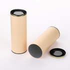 Gold Stamping Paper Composite Cans Custom Cylinder Round Tube Packaging With Lid