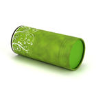 Green Round Whole Paper Tube Packaging For Tea Packaging