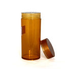 700ml Clear Plastic Cylinder Tubes , Golden PET Can With Screw Lid