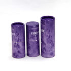 Elegant Purple Cylindrical Kraft Paper Cans Packaging for Tea / Food / Cosmetics Packaging
