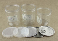 50ml Food Grade Clear Plastic Cylinder Tubes , Transparent PET Nut Cans