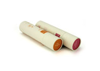Cylinder White Paper Tube Packaging Pantone Color For Cosmetics