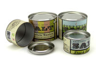 Waterproof Paper Composite Cans , Labeling Aluminum Foil EOE Kraft Paper Tube