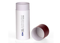White Print Cardboard Paper Tube Packaging Rolled Edge Round Boxes