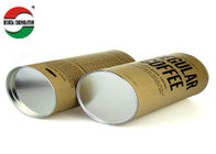 Foil Lined Silver Movable Cover Paper Canister For Coffee Packaging