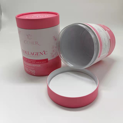 Factory Embossing Carbon Paper Composite Cans Inner PET Screw Jar Protein Powder Packaging