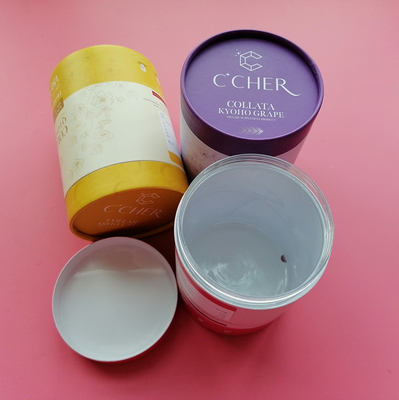 Factory Embossing Carbon Paper Composite Cans Inner PET Screw Jar Protein Powder Packaging