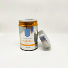 Coffee Bean Metal Food Safe Tin Plate Cans Tea Powder Packing Tin Cylinder