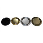 Various Size Gold / Silver / Black Metal Cap Tin Can Lid For Paper Can Packaging