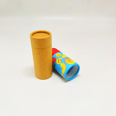 Push Up Brown Kraft Lip Balm Paper Tube Deodorant Stick Packaging Cylider