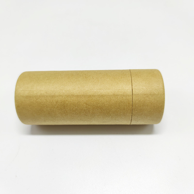 Push Up Brown Kraft Lip Balm Paper Tube Deodorant Stick Packaging Cylider