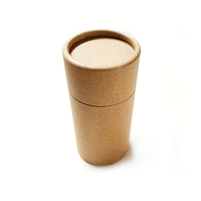 Push Up Brown Kraft Lip Balm Paper Tube Deodorant Stick Packaging Cylider