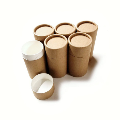 Push Up Brown Kraft Lip Balm Paper Tube Deodorant Stick Packaging Cylider