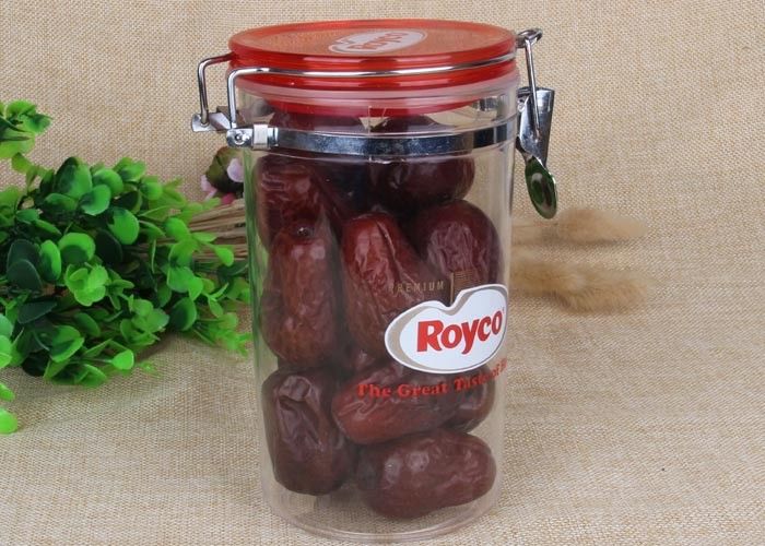 BPA Free Airtight Canister Clear Plastic Cylinder Bottle For Food