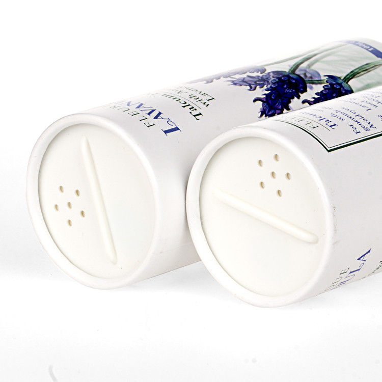 Powder Packing Paper Tube With A Closeable Sifter Lid Full Colour Label