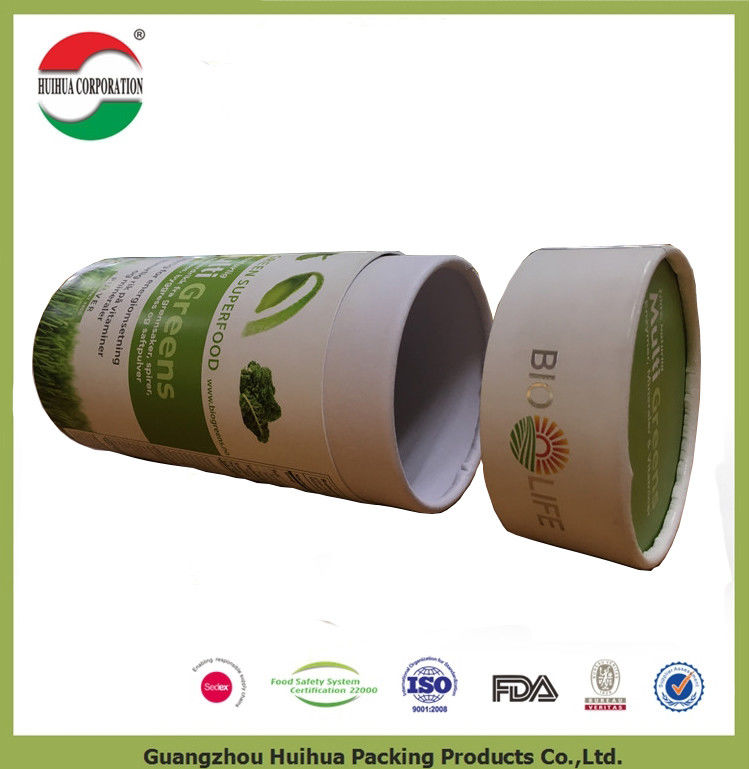 Sealed Paper Cardboard Cylinder Tubes For Tea / Dry Food Packaging ISO9001