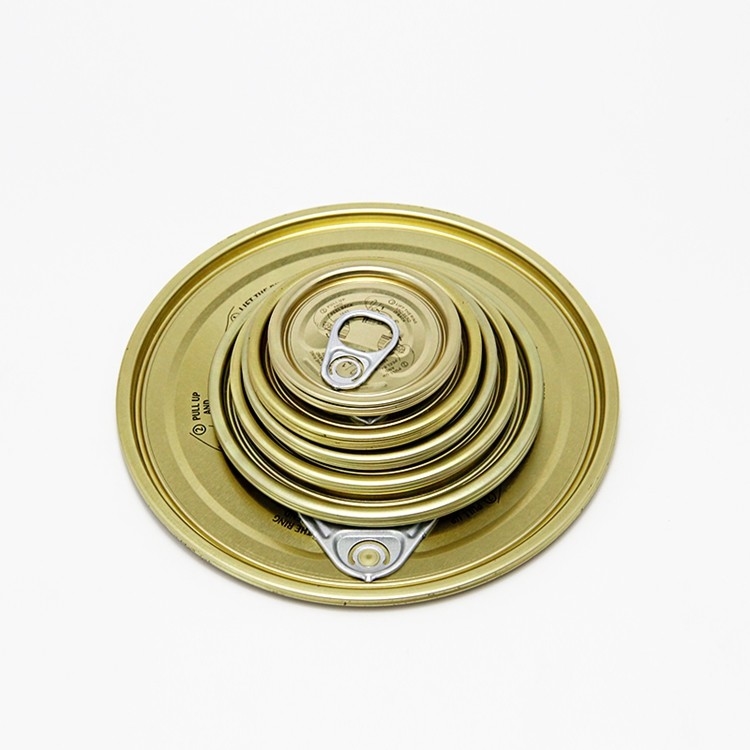 202 300 Tinplate EOE Easy Open Lid For Tuna Fish Tin Cans