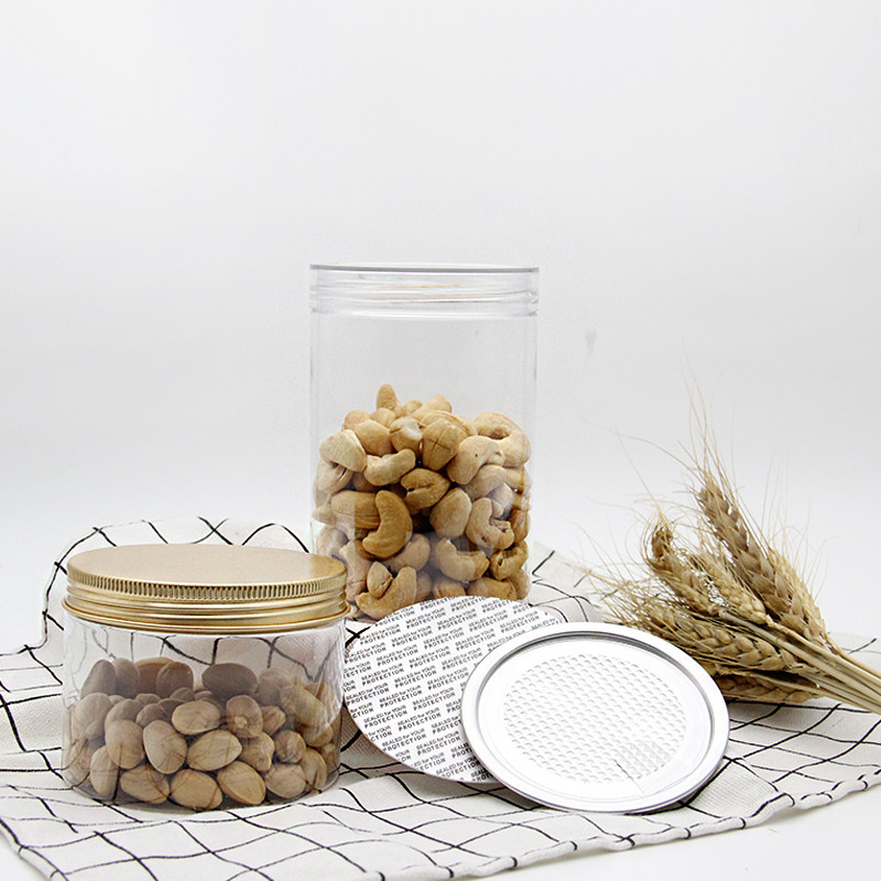 PET Plastic Round Jar Cosmetic Container Candy Powder Dried Fruit