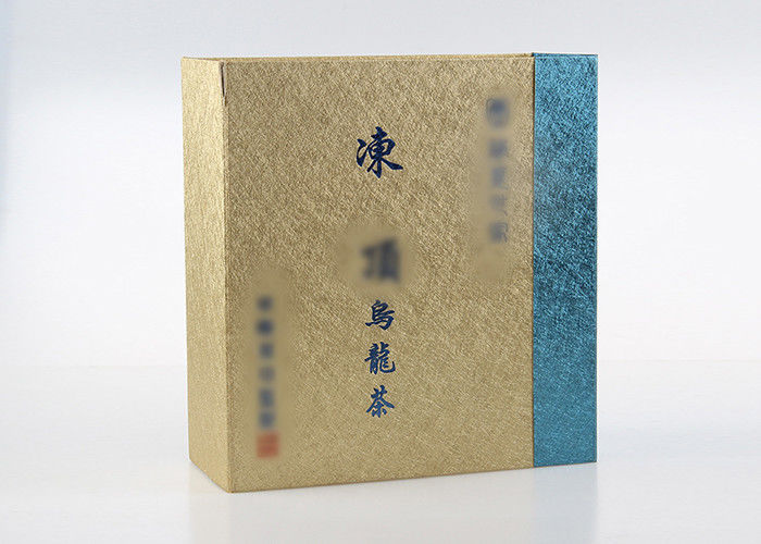 Hard Cardboard Recycled Paper Gift Boxes Chinese Oolong / Puar Green Tea Packaging