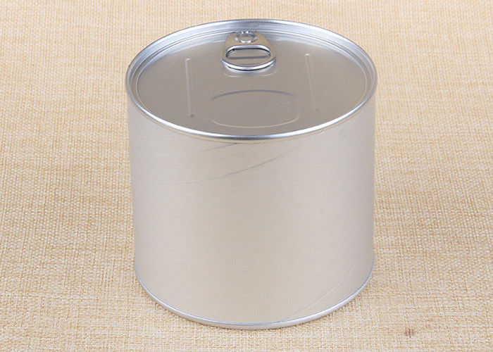 Custom Printing Composite Paper Cans Packaging With Aluminium Easy Open End