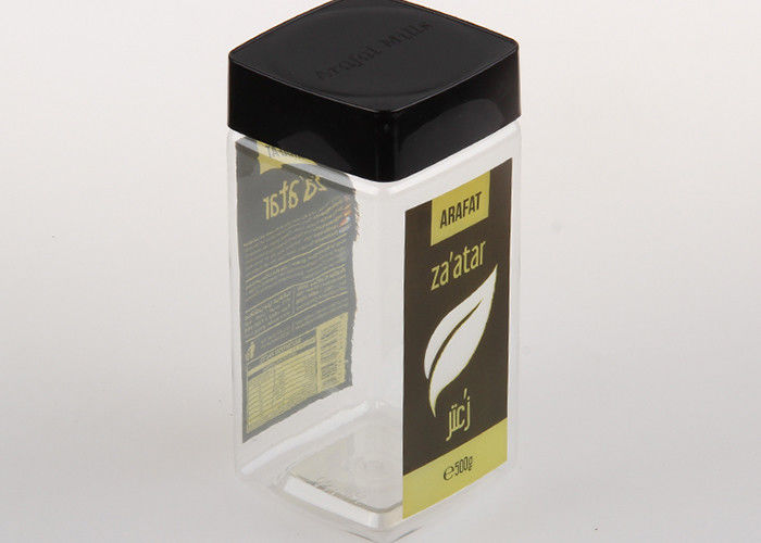 PP Cap Clear Pet Jars 880ml Transparent Tea / Coffee Storage Containers