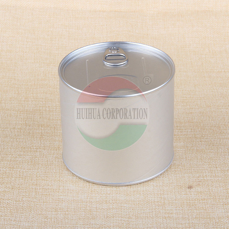 Silver Foil Label Paper Canister Food Paper Tube Packaging Aluminum Easy Open End