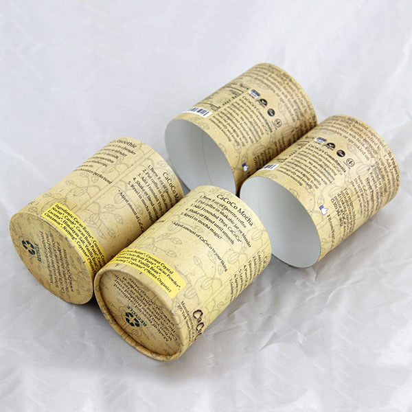 Eco Friendly Kraft Paper Powder Food Cans Packaging With Customized Logo