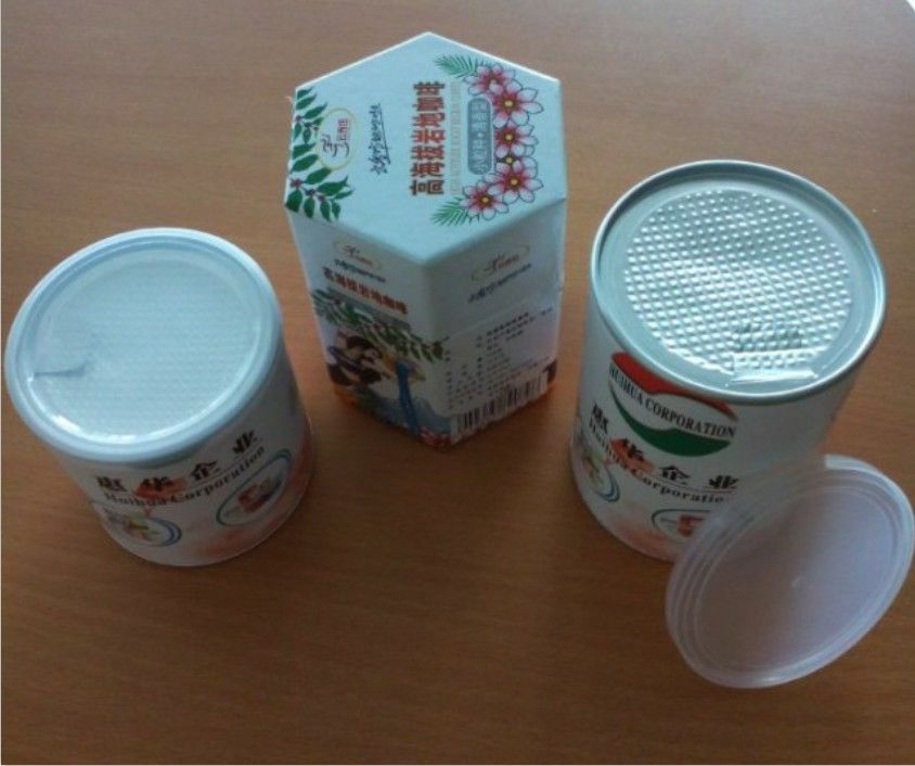 Round Nutrition Foods Airproof Paper Composite tube Cans , Paper canister