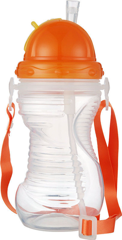 Customized Plastic Baby Milk Water Feeding Bottle With Straw Cap