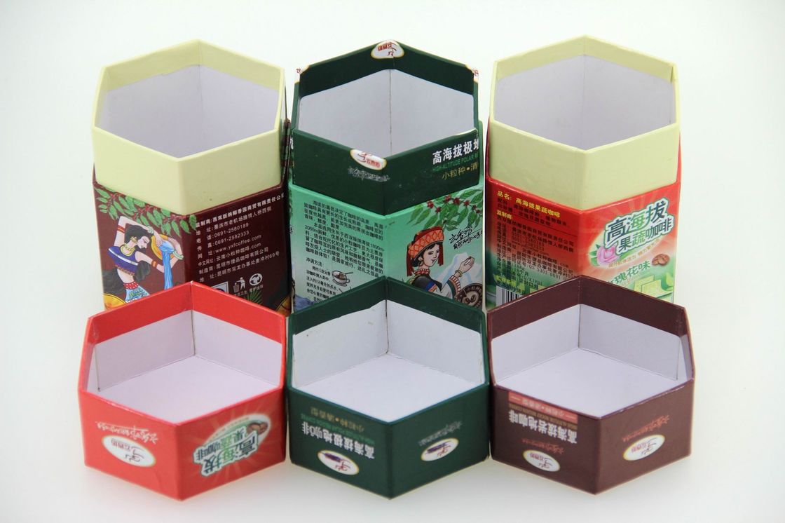 Tea Paper Cans Packaging Hexagon Shape Paper Cans.