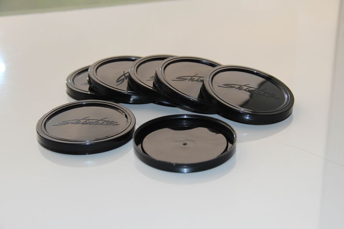 211# black round reusable plastic PE lid / cover For paper tin cans