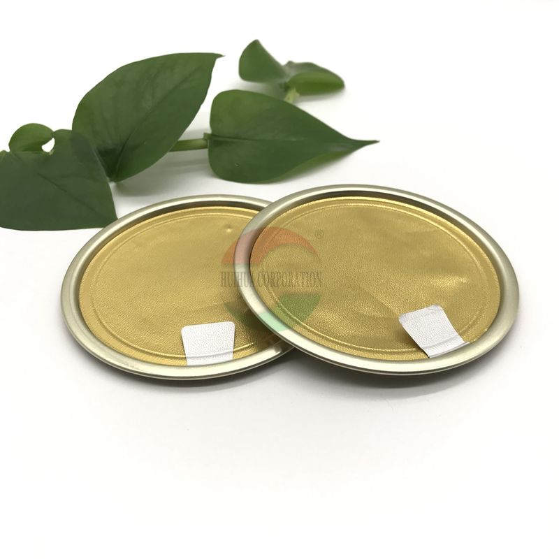 307 83mm Food Grade Tin Can Easy Open Lid / Tuna Fish Round Metal Cap