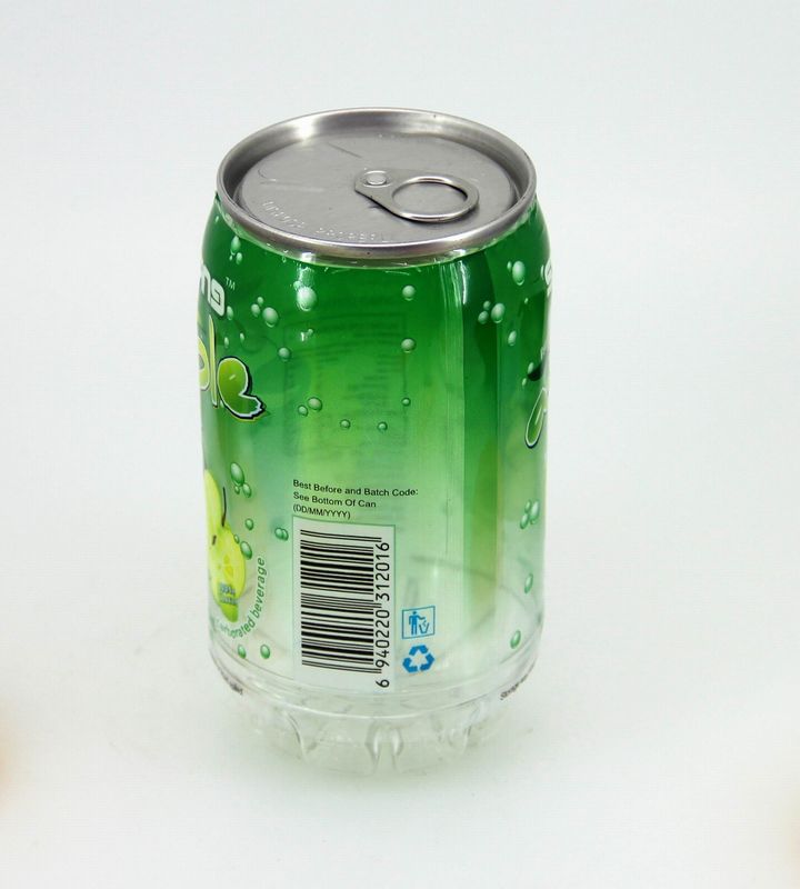 Food grade empty cold filling PET beverage soft drink can bottle 355ml