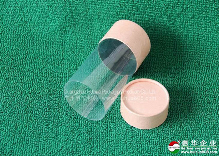 Customised CMYK Color Paper Tube packaging matt lamination Paper Cosmetic Container With PVC Window