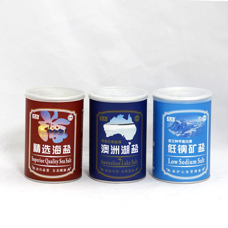 Mini Lovely Paper Composite Cans with Aluminium Easy Open Lid for Sea Salt Lake Salt Tea Sodium Salt Packaging