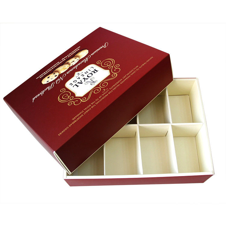 Eco-friendly Square Red Printed Recycled Cardboard Paper Gift Boxes for Moon Cake Cookies Chocolate Packaging