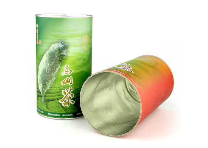 Red Printed Custom Cans , Food Grade Tea Packaging Tube ISO9001