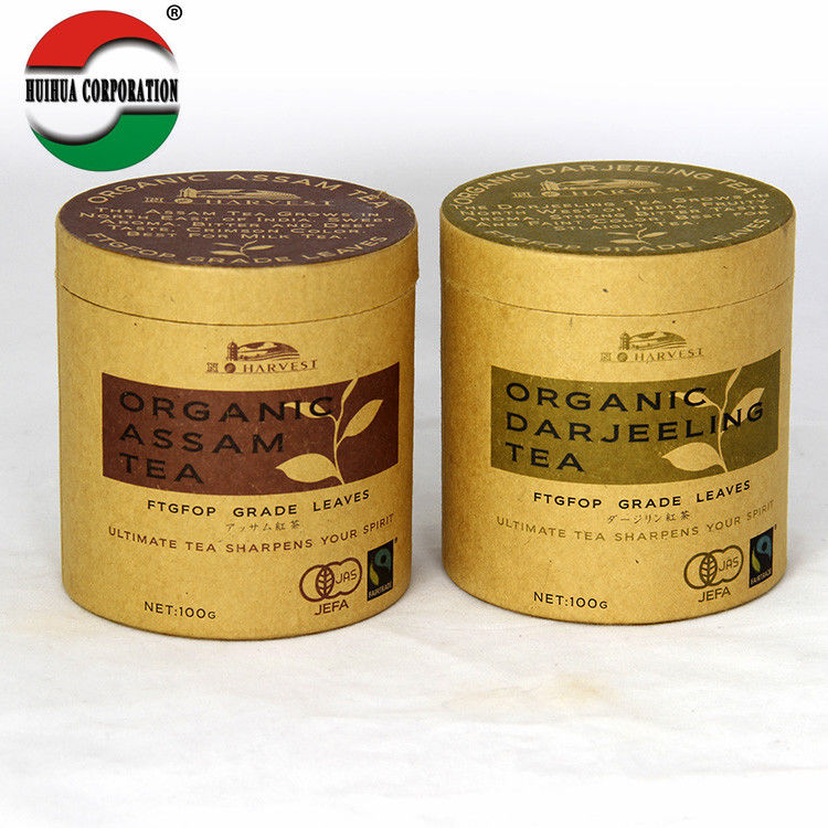 Luxury Kraft Paper Cans Packaging for Gift , Cosmetics Customised