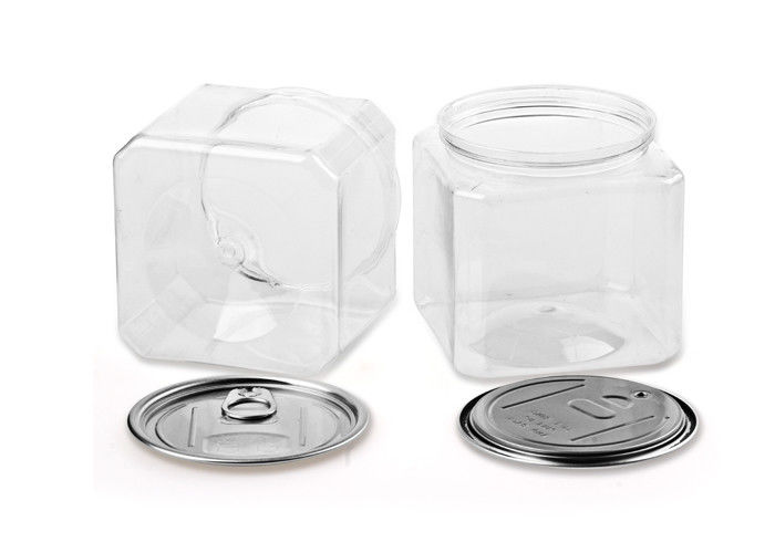 Square PET Tube Packaging , Easy Open Clear Plastic Packaging Tubes