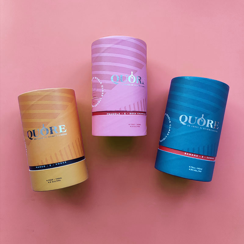 Custom Luxury Perfume Packaging Tube CMYK Cosmetic Essential Oil Paper Tube Box