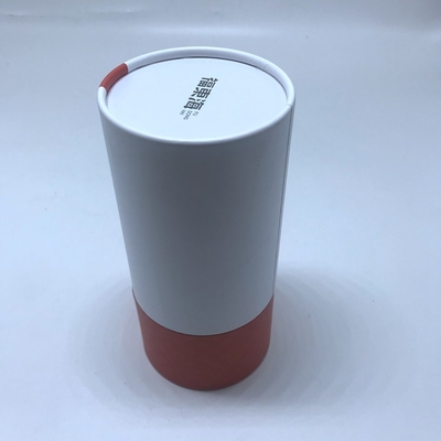 White Kraft Paper Tube Packaging Eco friendly Gift Red Cosmetic UV Coating