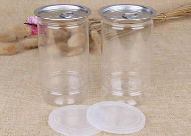 Moistureproof Recycle Clear Pet Jars PET Plastic Food Cans For Powder / Drink