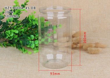 PET Easy Open Can Clear Plastic Cylinder For Agriculture Products